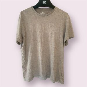 100% Cotton Heather Brown Grey T-Shirt